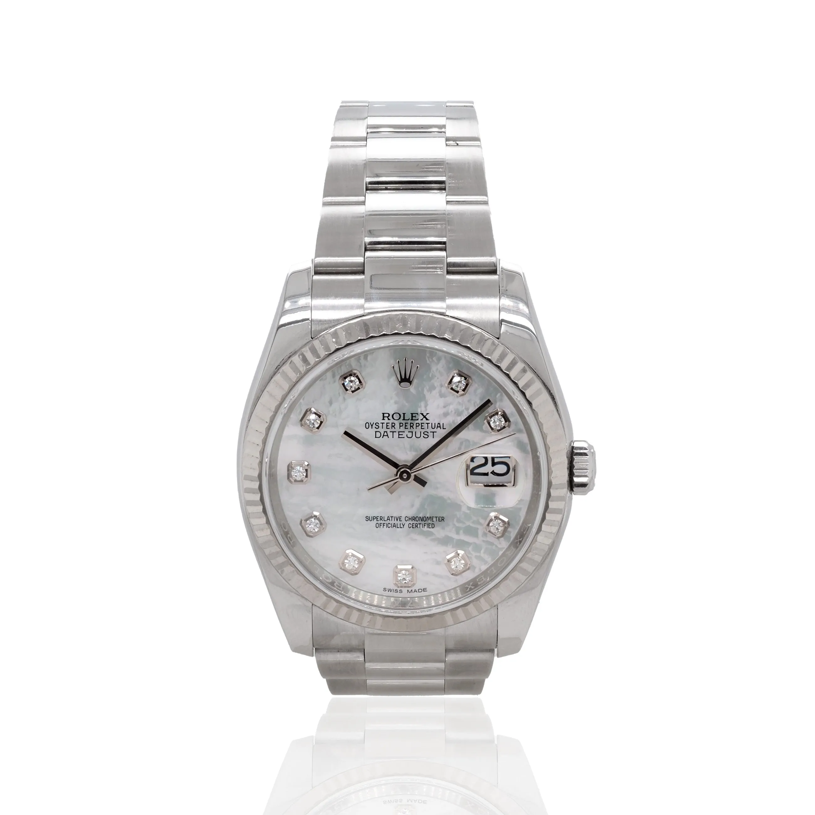 Rolex Datejust Diamond-Dot Mother-of-Pearl Automatic Watch