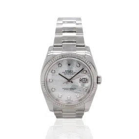 Rolex Datejust Diamond-Dot Mother-of-Pearl Automatic Watch