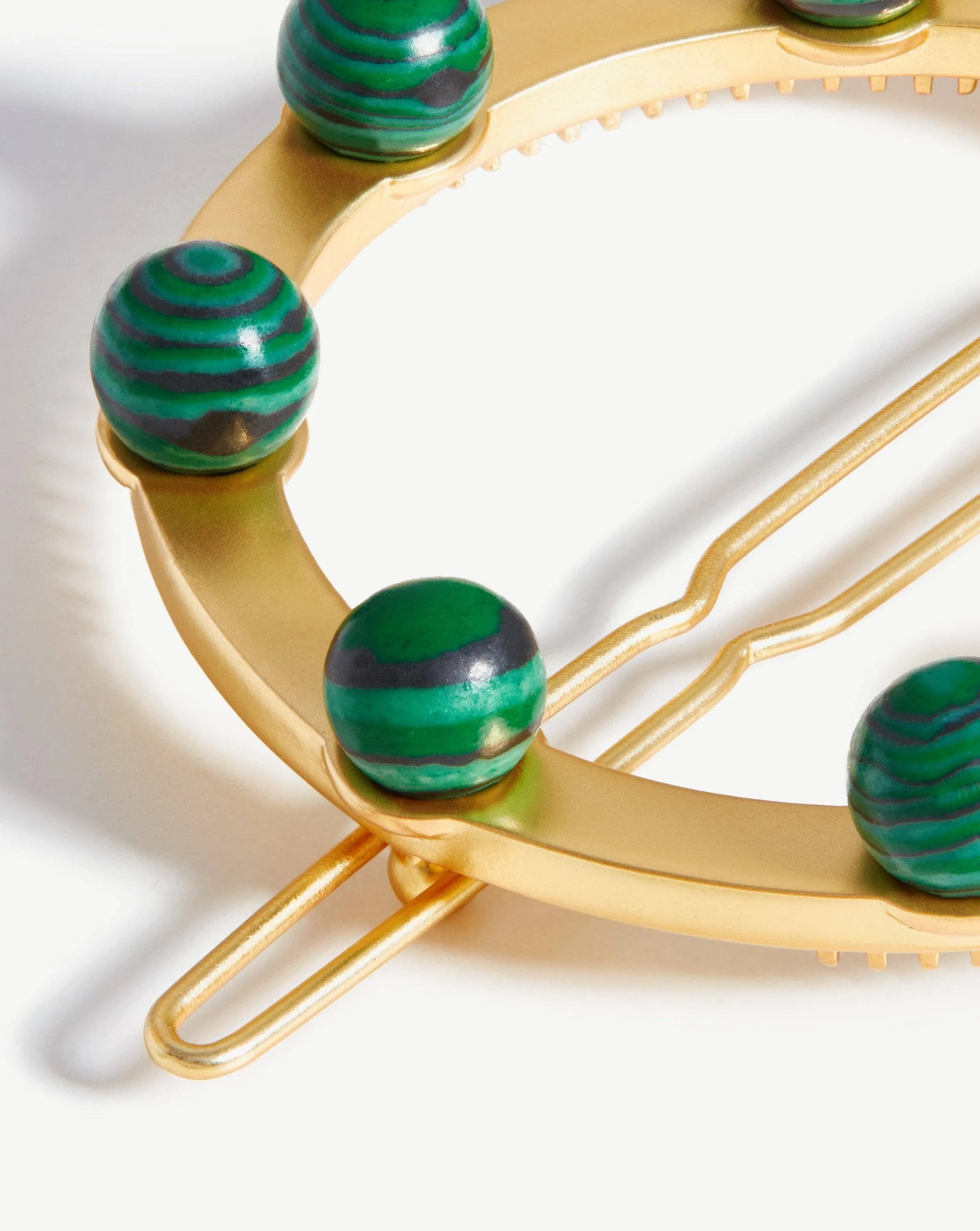 Rounded Beaded Hair Clip