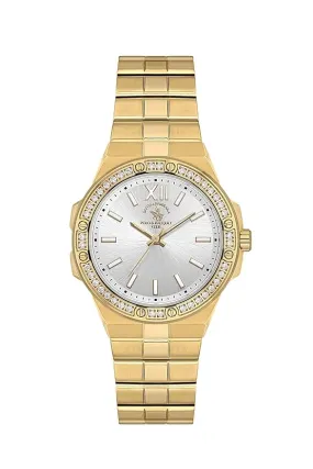 Santa Barbara Polo & Racquet Club Sliver Dial Quartz Women's Watch - SB.1.10575-2