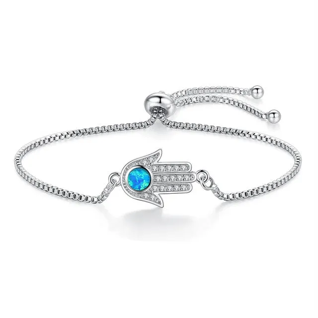 Save Ocean Animals Jewelry | Opal Silver Sea Turtle Bracelet 12 Styles