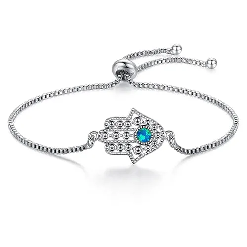Save Ocean Animals Jewelry | Opal Silver Sea Turtle Bracelet 12 Styles