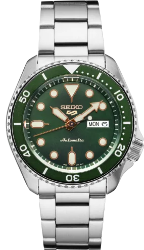 Seiko 5 Sports Men  Green Dial Automatic Watch SRPD63