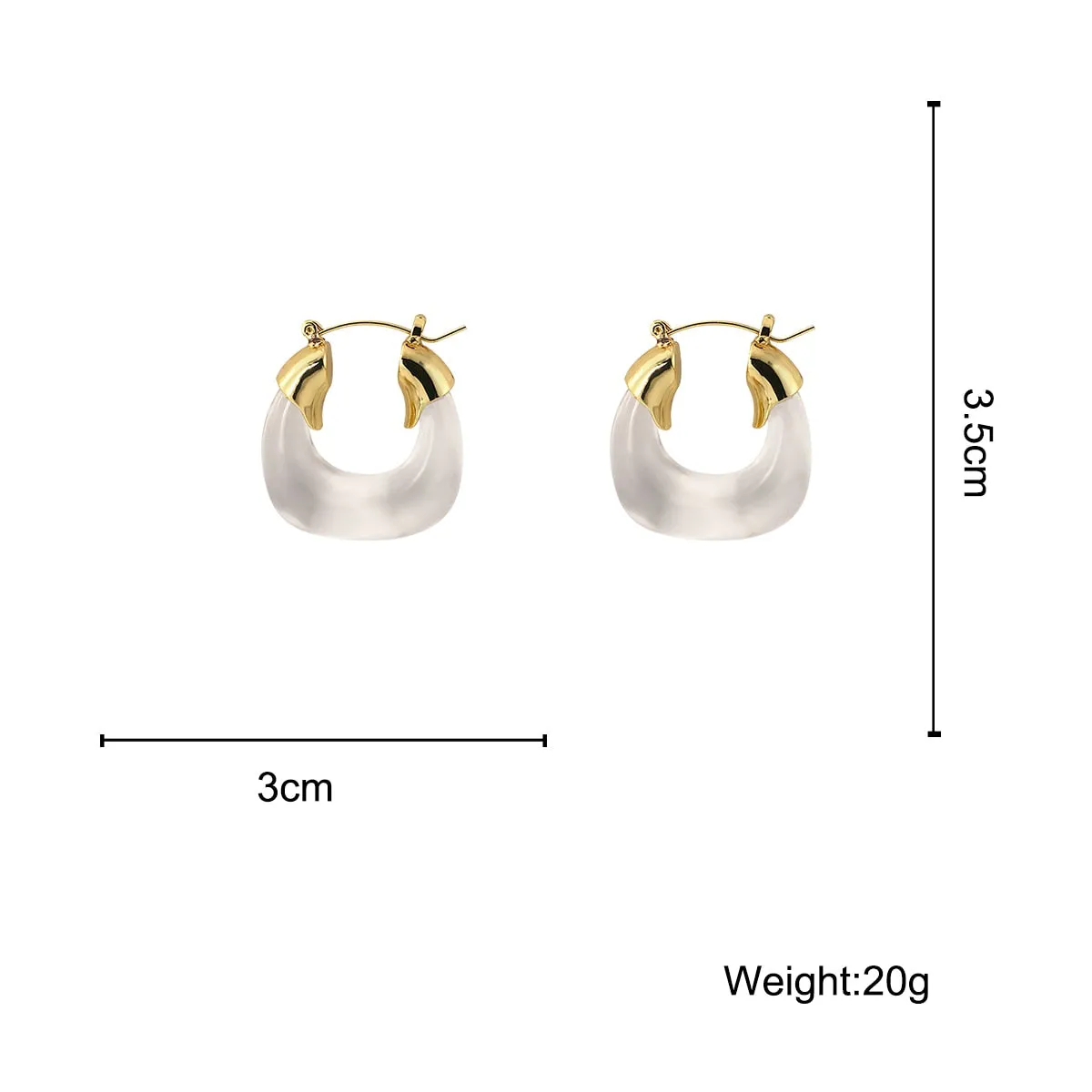 Sera Clear Resin Hoop Earrings