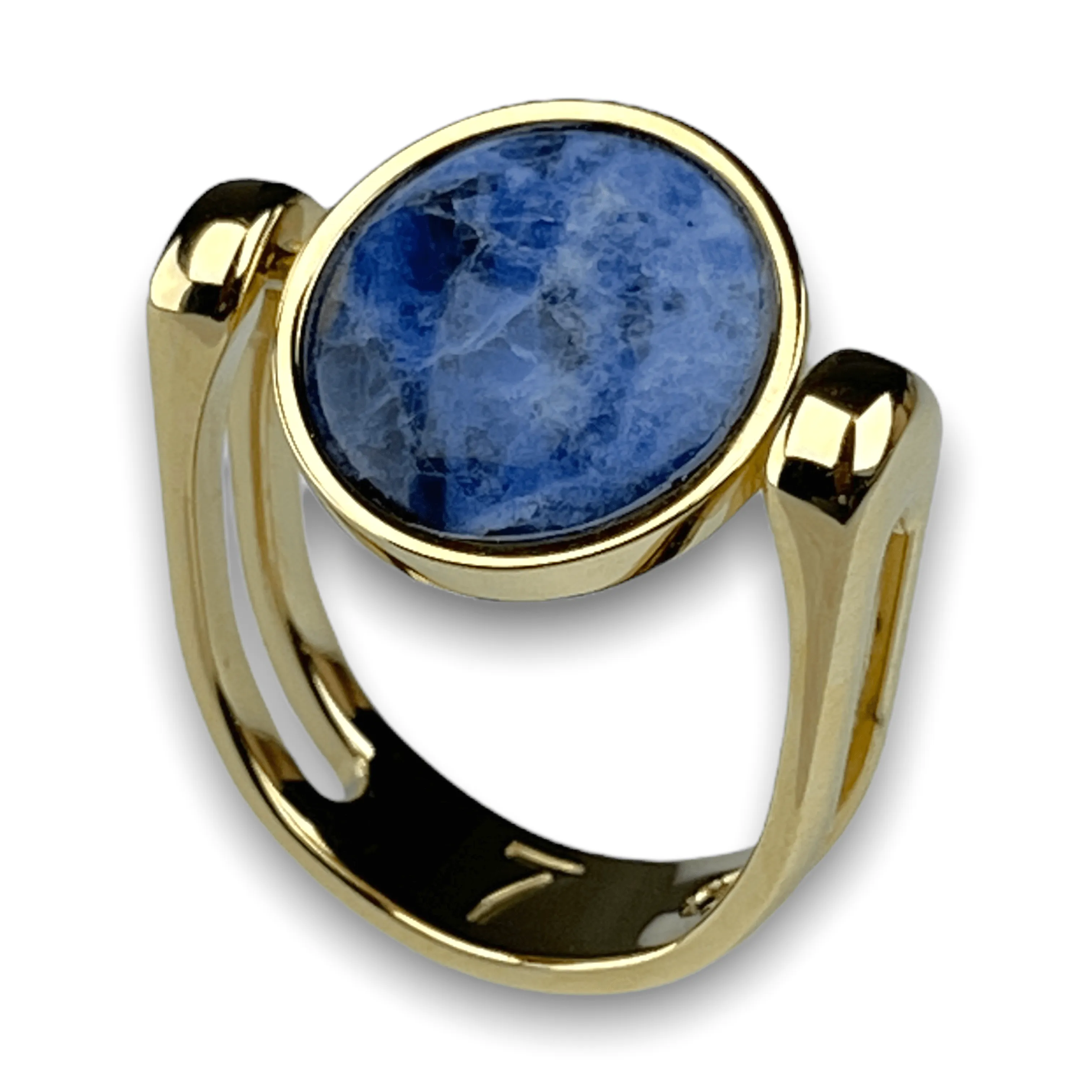 Sodalite Crystal Fidget Ring