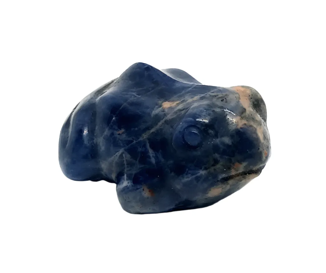 Sodalite Crystal Small Frog Carving