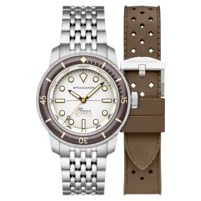Spinnaker Fleuss 40 Automatic 145TH Limited Edition Smoky White Men's Watch SP-5133-22