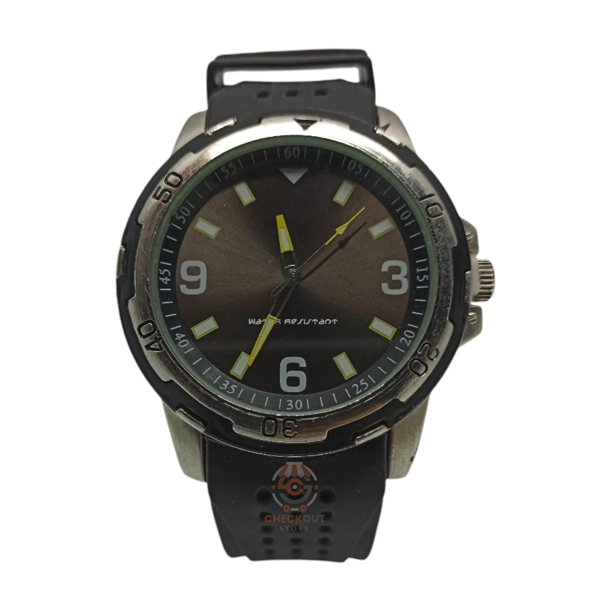 Sports Watch - Rubber Strap - Rotating Bezel - Pre-Owned - Quartz - 44mm - Men's Watch