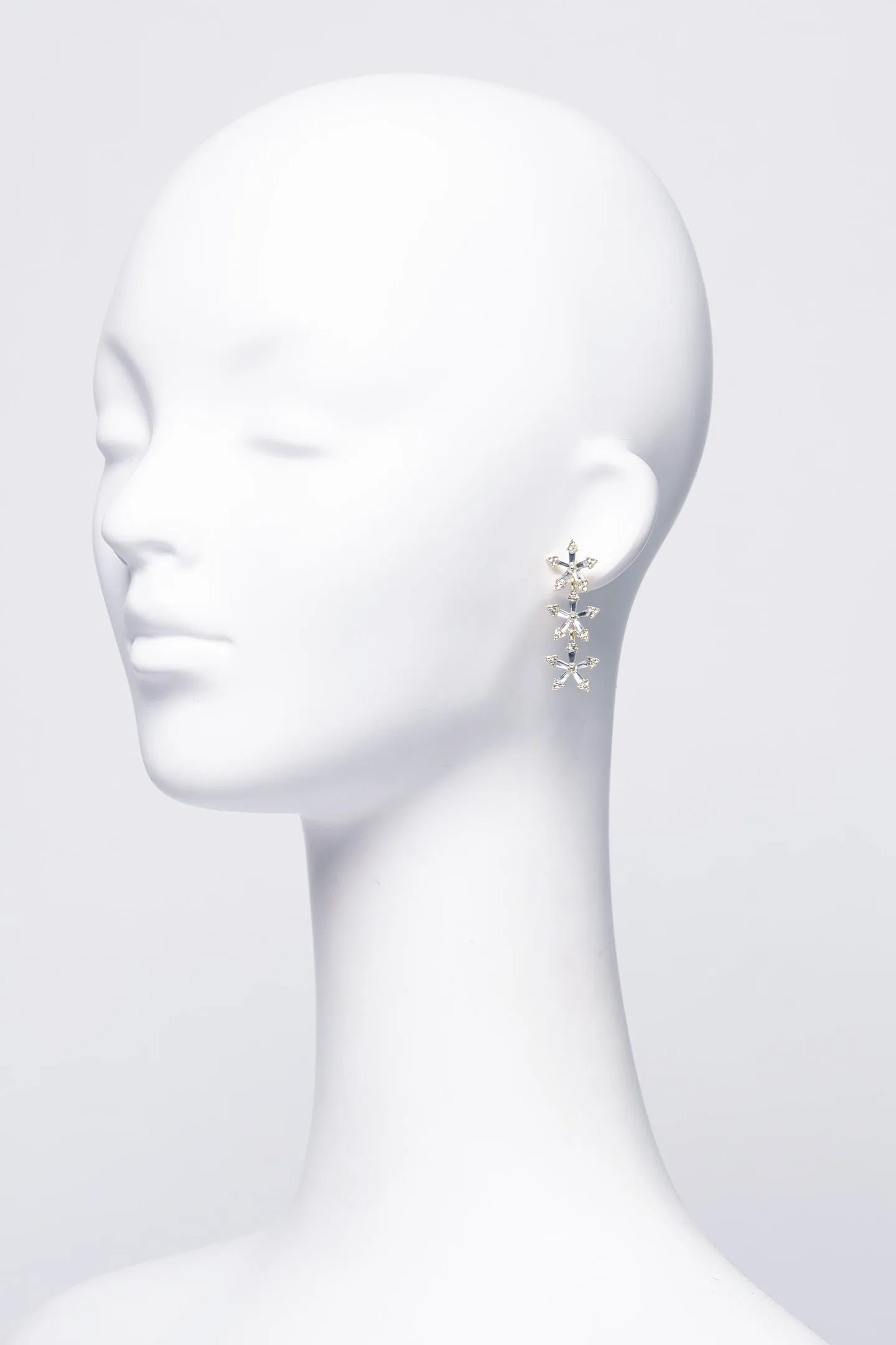 Star Rhinestone Dangling Earrings