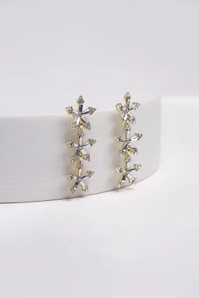 Star Rhinestone Dangling Earrings