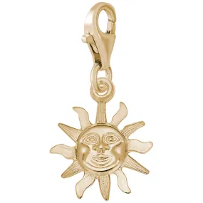 Sunburst Charm in Yellow Gold Plated