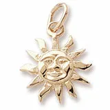 Sunburst Charm in Yellow Gold Plated