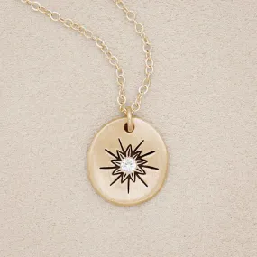 Sunburst Diamond Necklace {10k Gold}