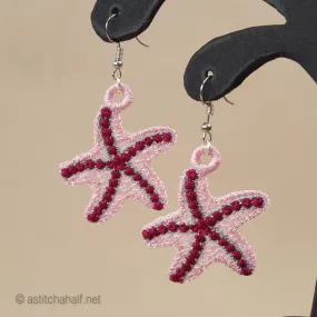 Sweet Sea Star Freestanding Lace Earrings