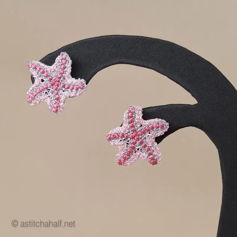 Sweet Sea Star Freestanding Lace Earrings