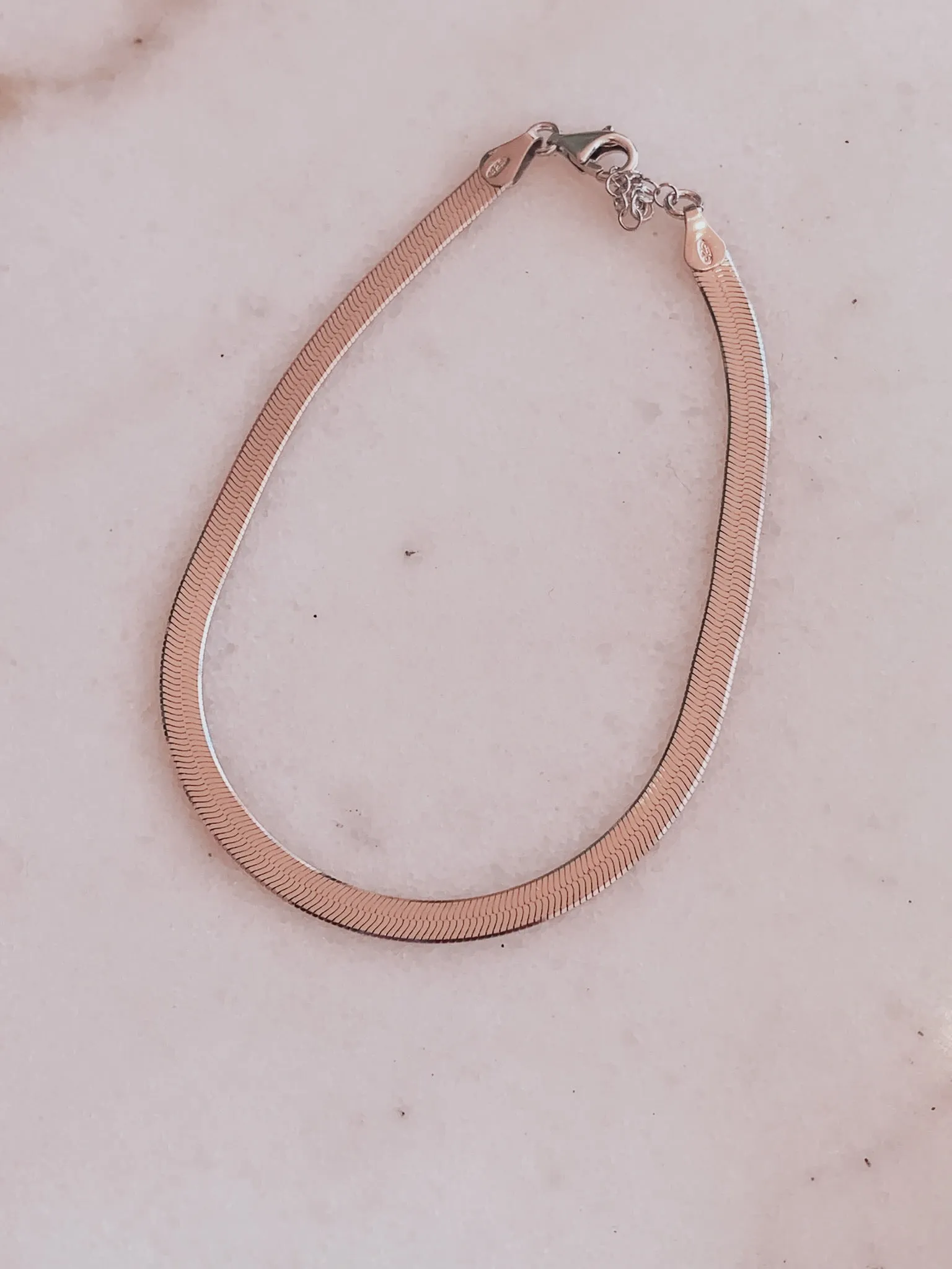 The Cleo Herringbone Anklet