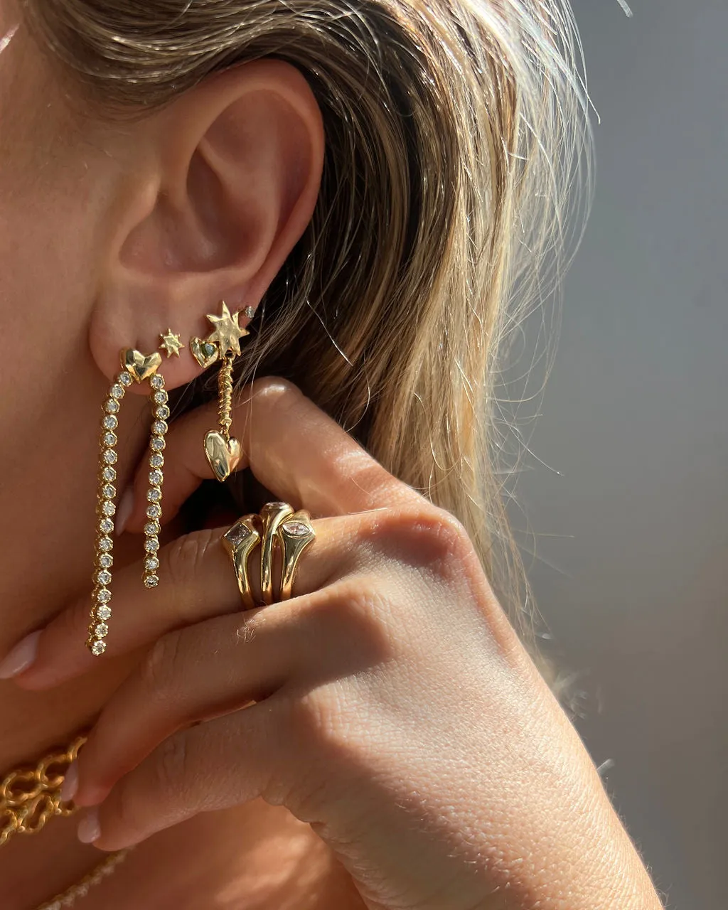 The Molten Heart Drop Studs