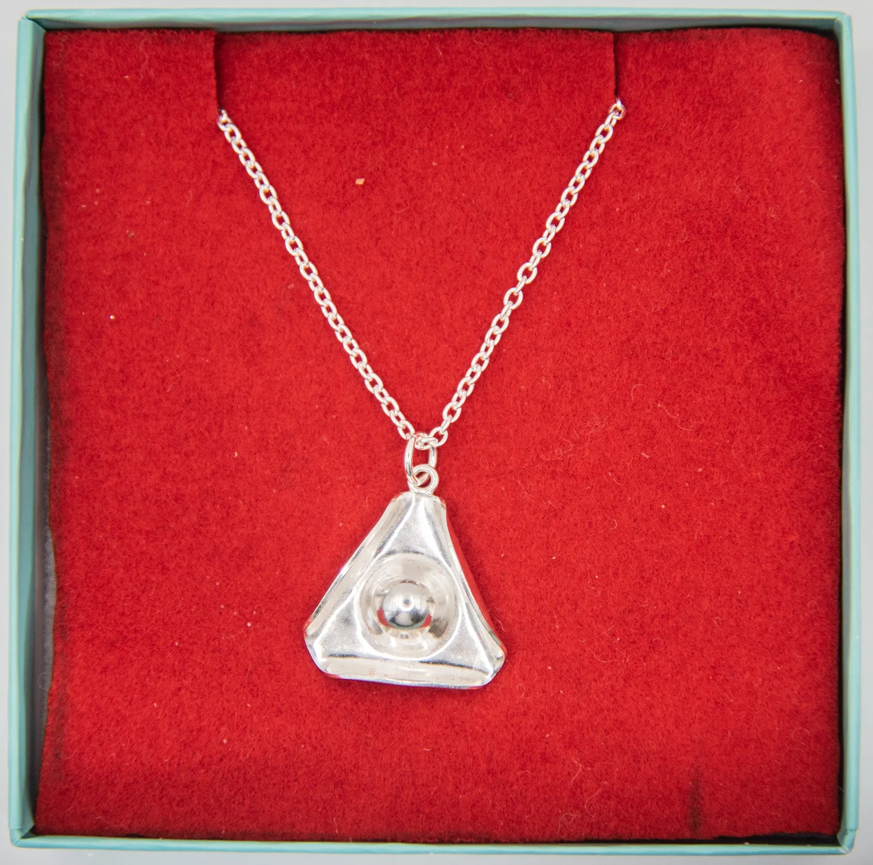 The Queen's Platinum Jubilee Silver Tricorne Necklace