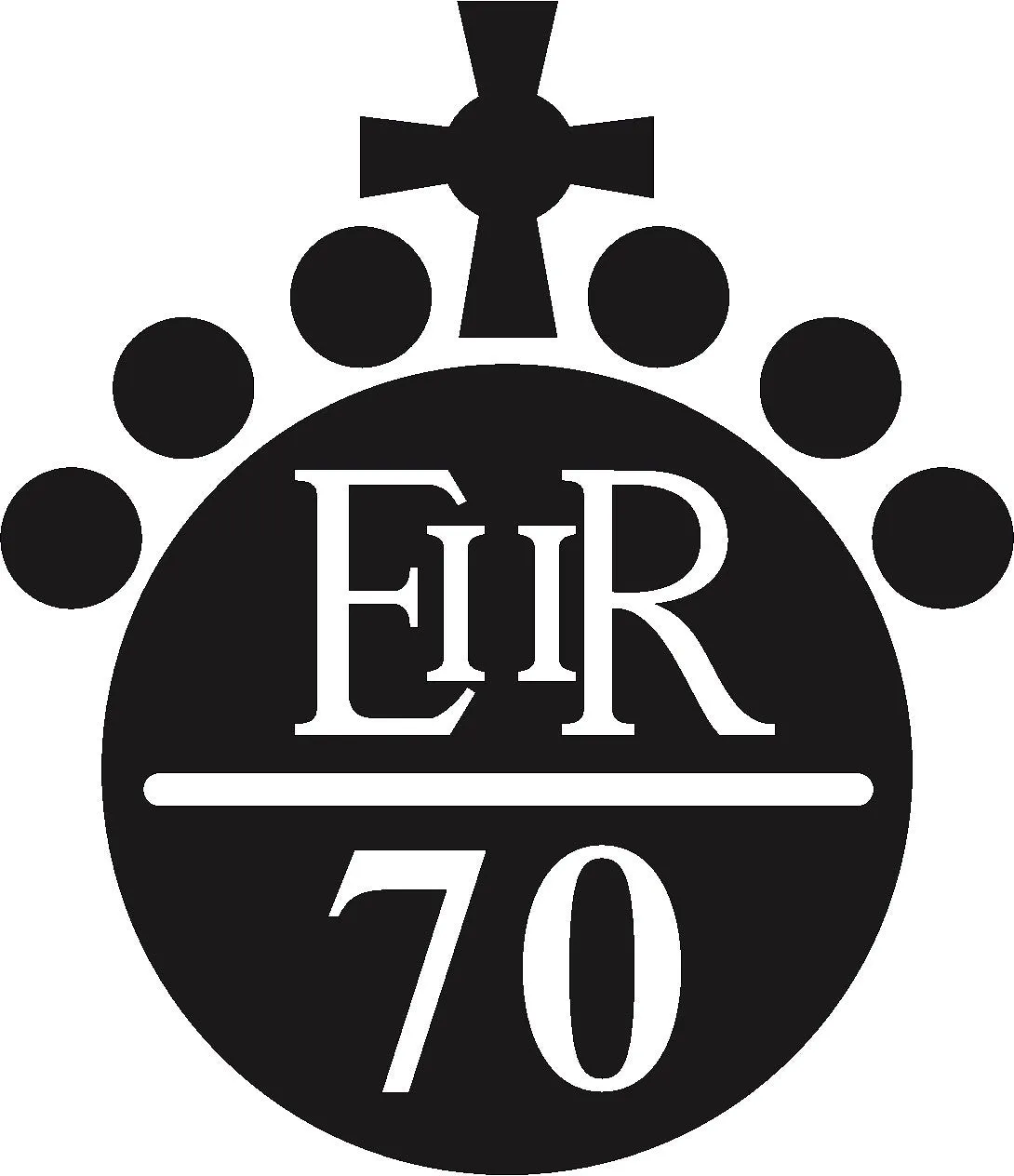 The Queen's Platinum Jubilee Silver Tricorne Necklace