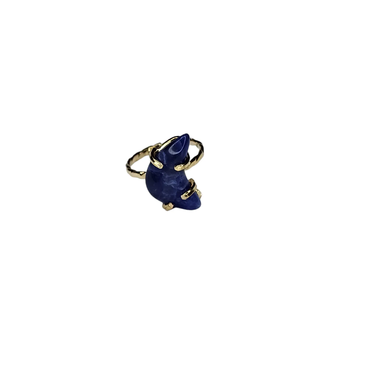 The Sodalite Moon Simple Band Ring Collection