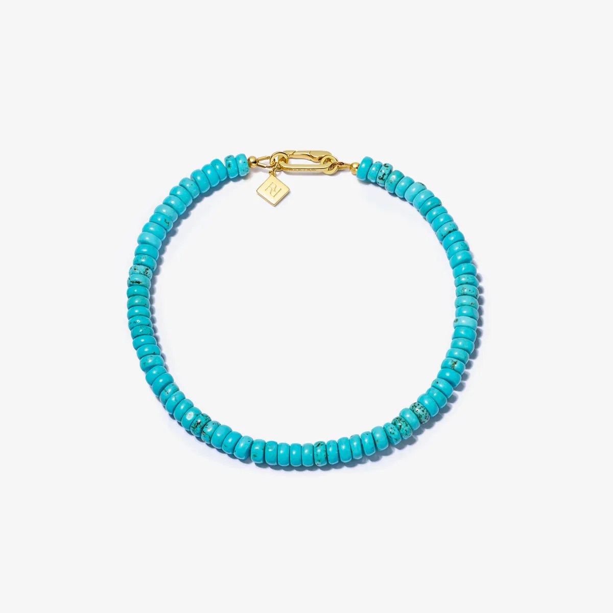 TURQUOISE CANDY BEADS ANKLET