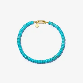 TURQUOISE CANDY BEADS ANKLET