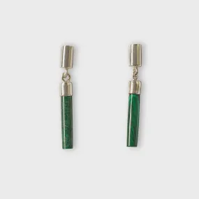 Vurchoo Studs of Hope Malachite Bar Earrings