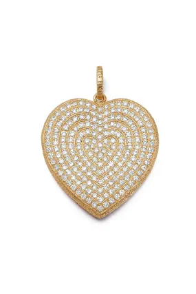 White Diamond Pavé Cuore Pendant